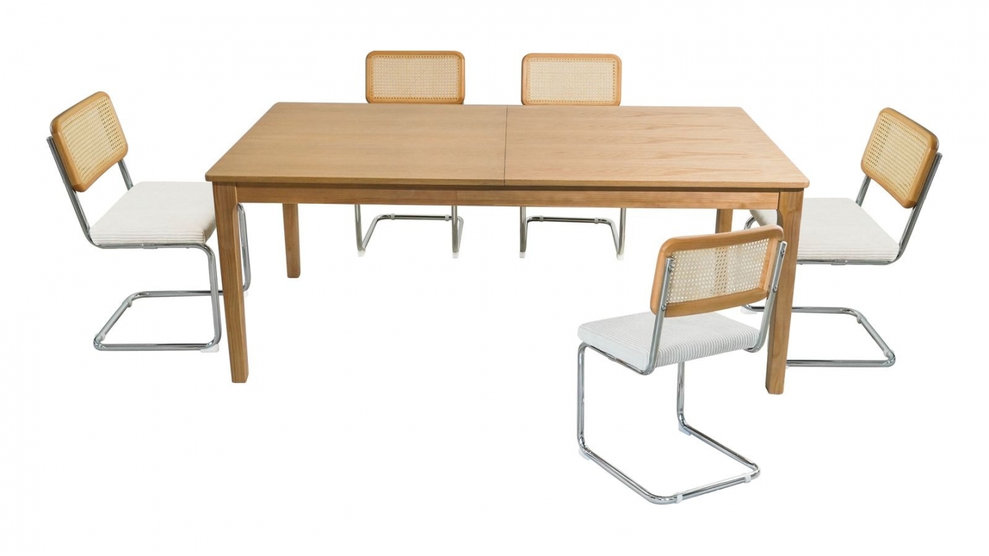 Table à manger extensible effet bois 180/260 cm - Polly