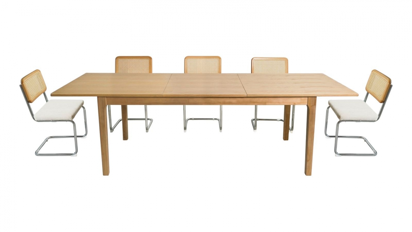 Table à manger extensible effet bois 180/260 cm - Polly
