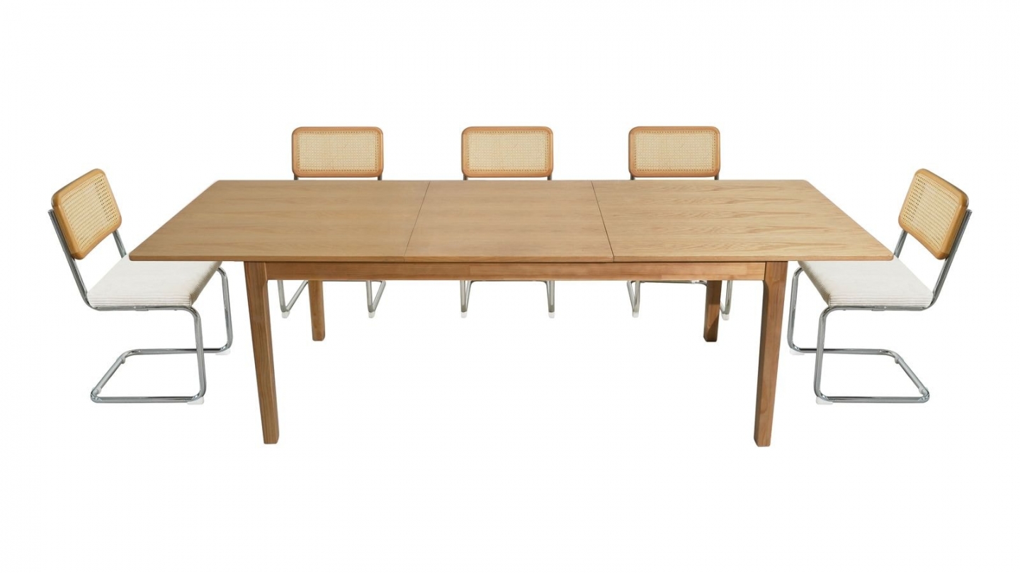 Table à manger extensible effet bois 180/260 cm - Polly