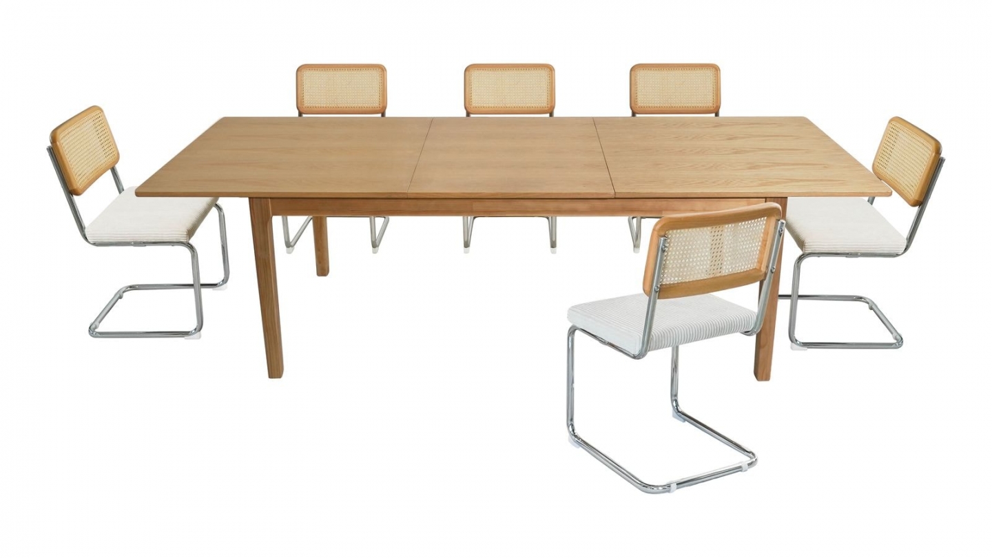 Table à manger extensible effet bois 180/260 cm - Polly