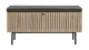Banc d'entrée avec rangement chaussures en bois couleur chêne 100 cm - Solna