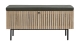 Banc d'entrée avec rangement chaussures en bois couleur chêne 100 cm - Solna