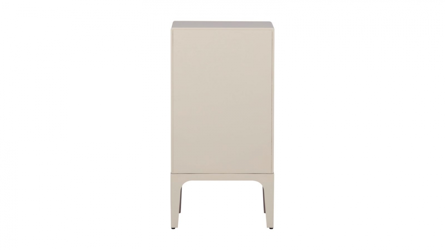 Chiffonnier 4 tiroirs en bois et métal beige 44 cm - Merge