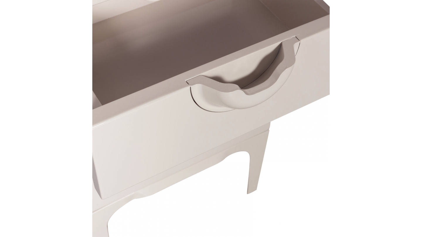 Chiffonnier 4 tiroirs en bois et métal beige 44 cm - Merge