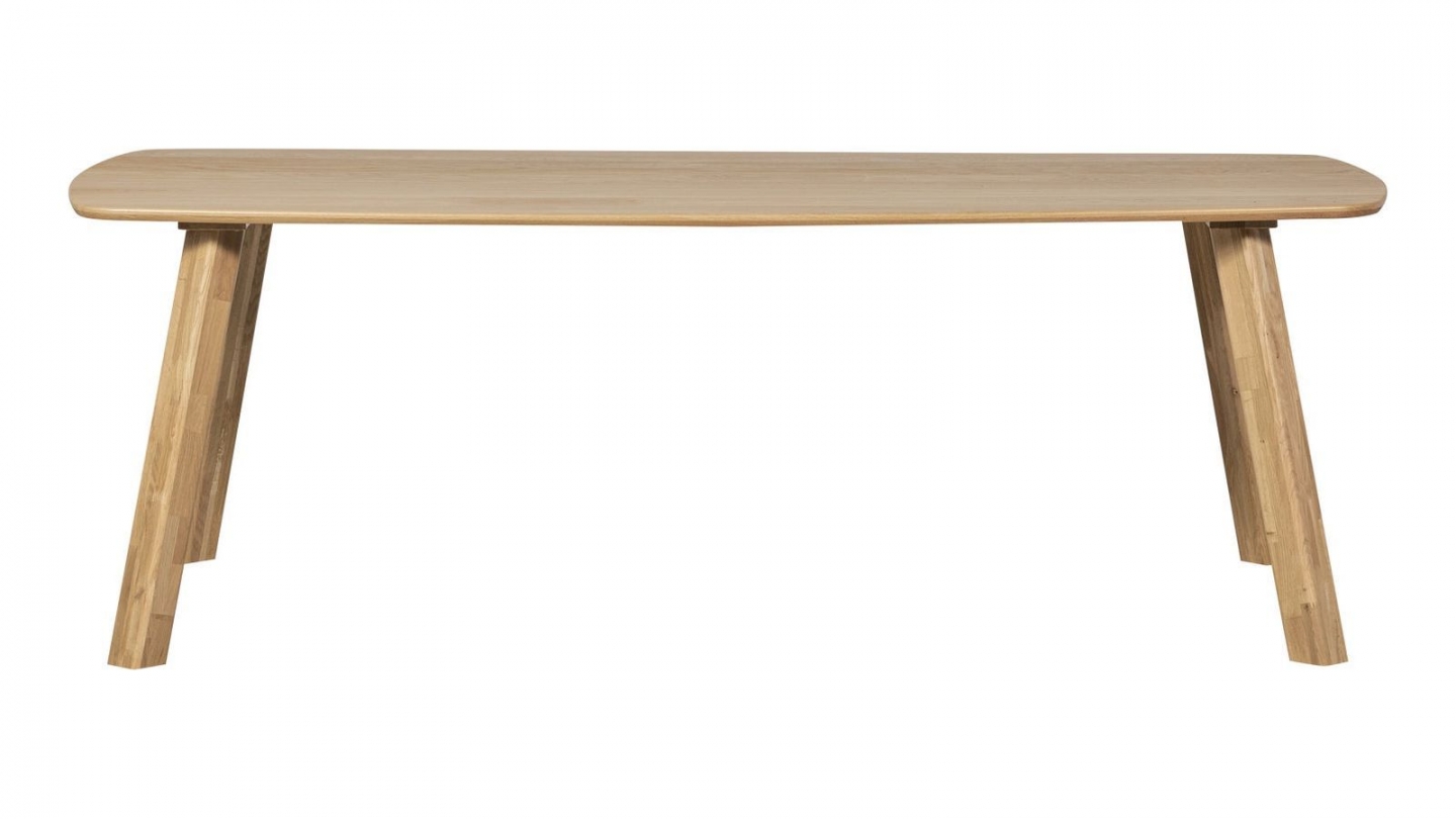 Table à manger ovale en bois clair FSC 220 cm - Tablo