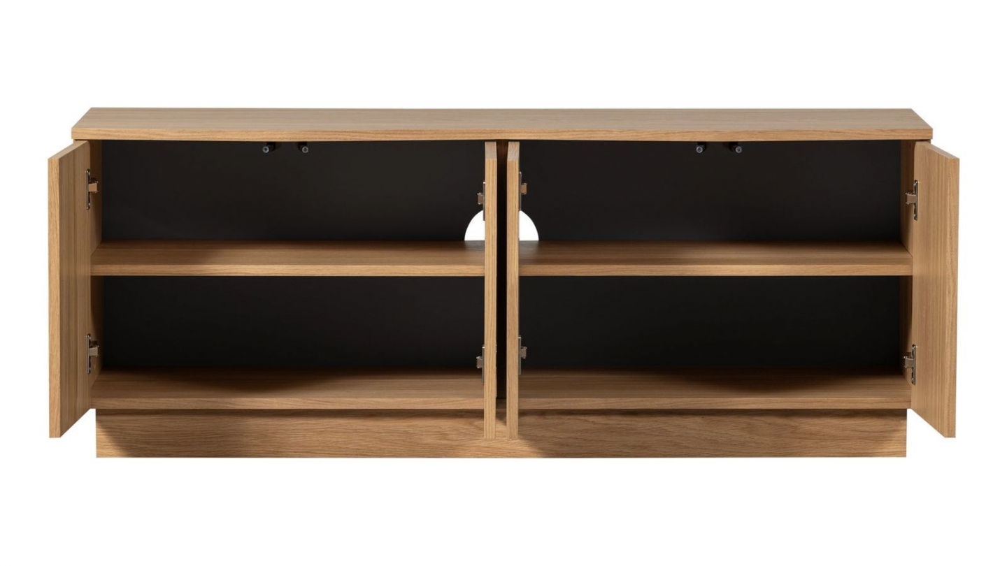 Meuble TV 4 portes en bois FSC 133 cm - Zuma
