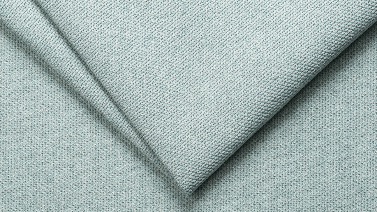 Canapé d'angle 5 places convertible réversible avec coffre de rangement en tissu bleu pastel - Harper New