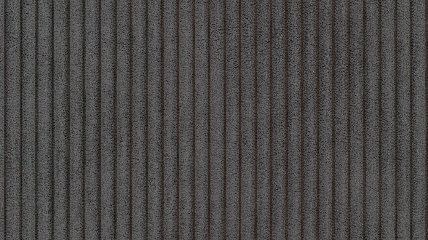 Canapé d'angle convertible réversible 3/4 places en velours côtelé gris anthracite avec coffre de rangement - Uma