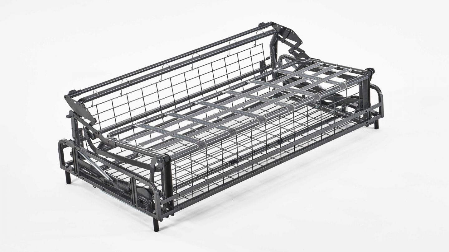 Canapé convertible 3 places en velours crème - Ouverture express - Couchage quotidien - Paloma