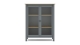 Vaisselier 2 portes en bois massif vert kaki 110 cm - Macha