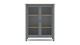 Vaisselier 2 portes en bois massif vert kaki 110 cm - Macha