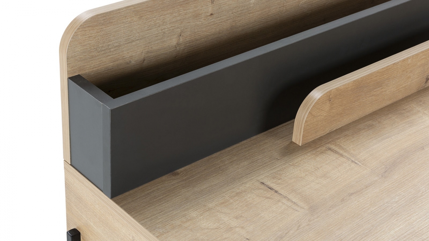 Bureau 1 tiroir effet chêne 113 cm - Rosaly
