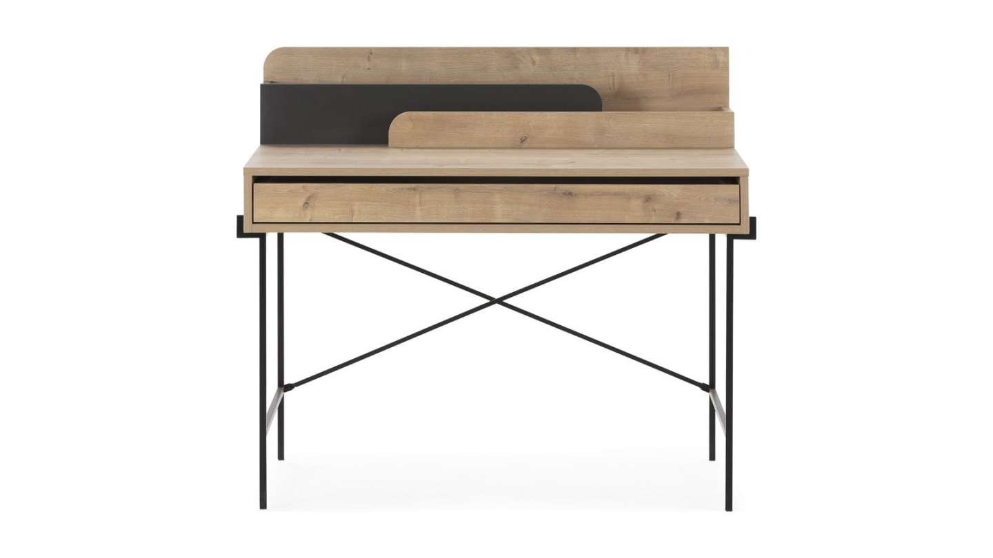 Bureau 1 tiroir effet chêne 113 cm - Rosaly