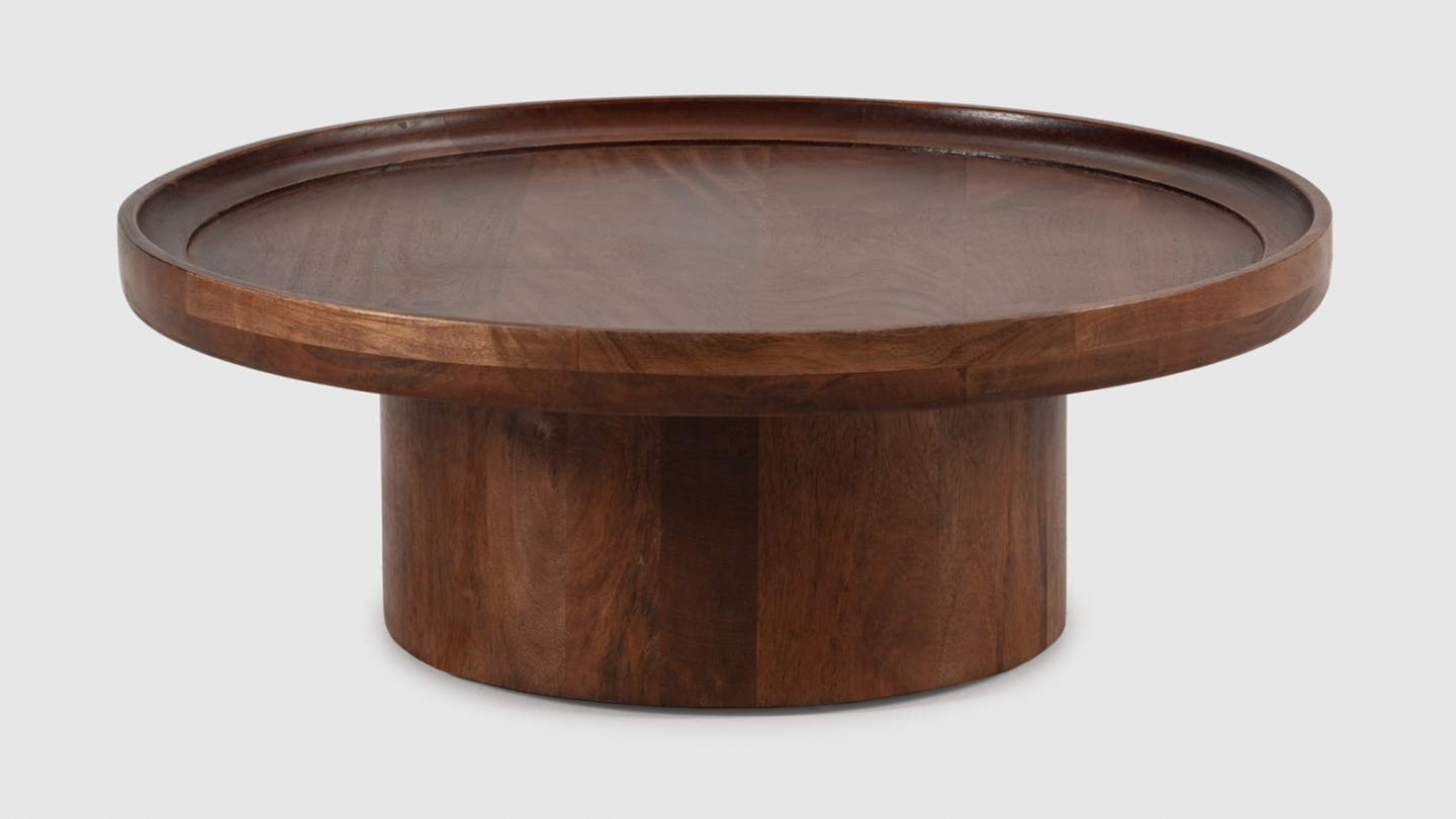 Table basse ronde en bois de manguier 80 cm cm - Sunna