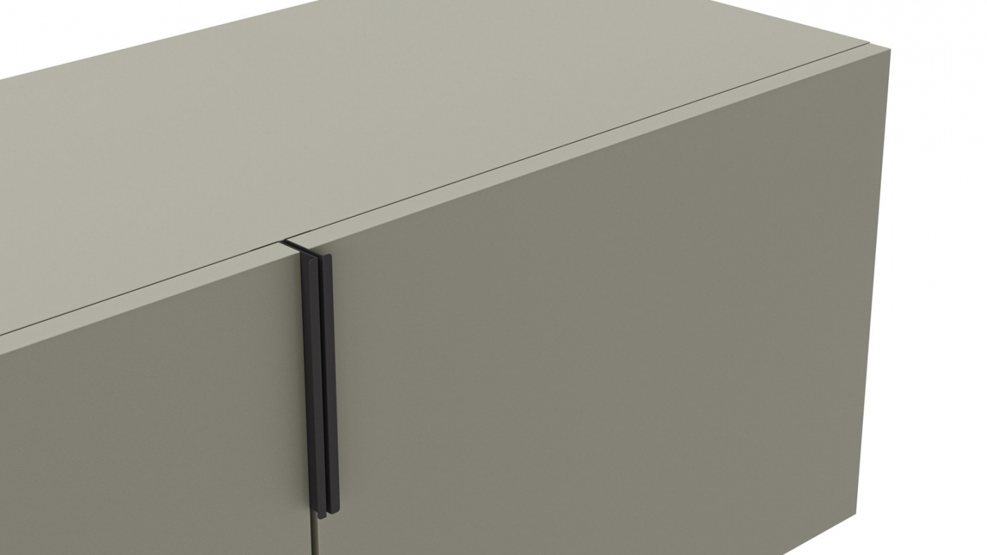 Meuble TV 4 portes vert 200 cm - Clea