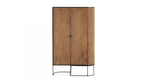 Buffet haut 2 portes en bois de manguier 100 cm - Cyrus
