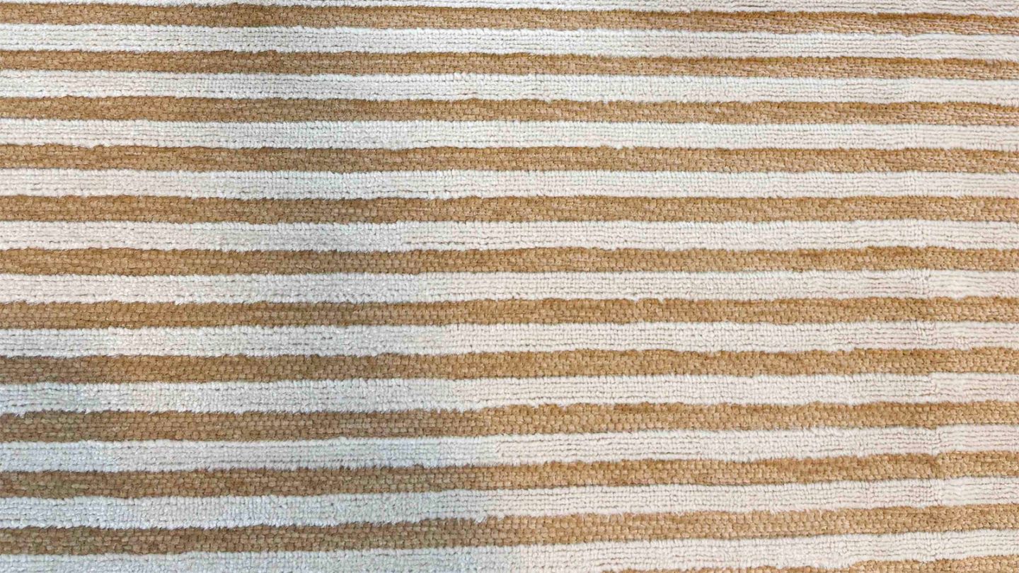 Tapis à rayures fines grises et blanches 240x290 cm - Grazia