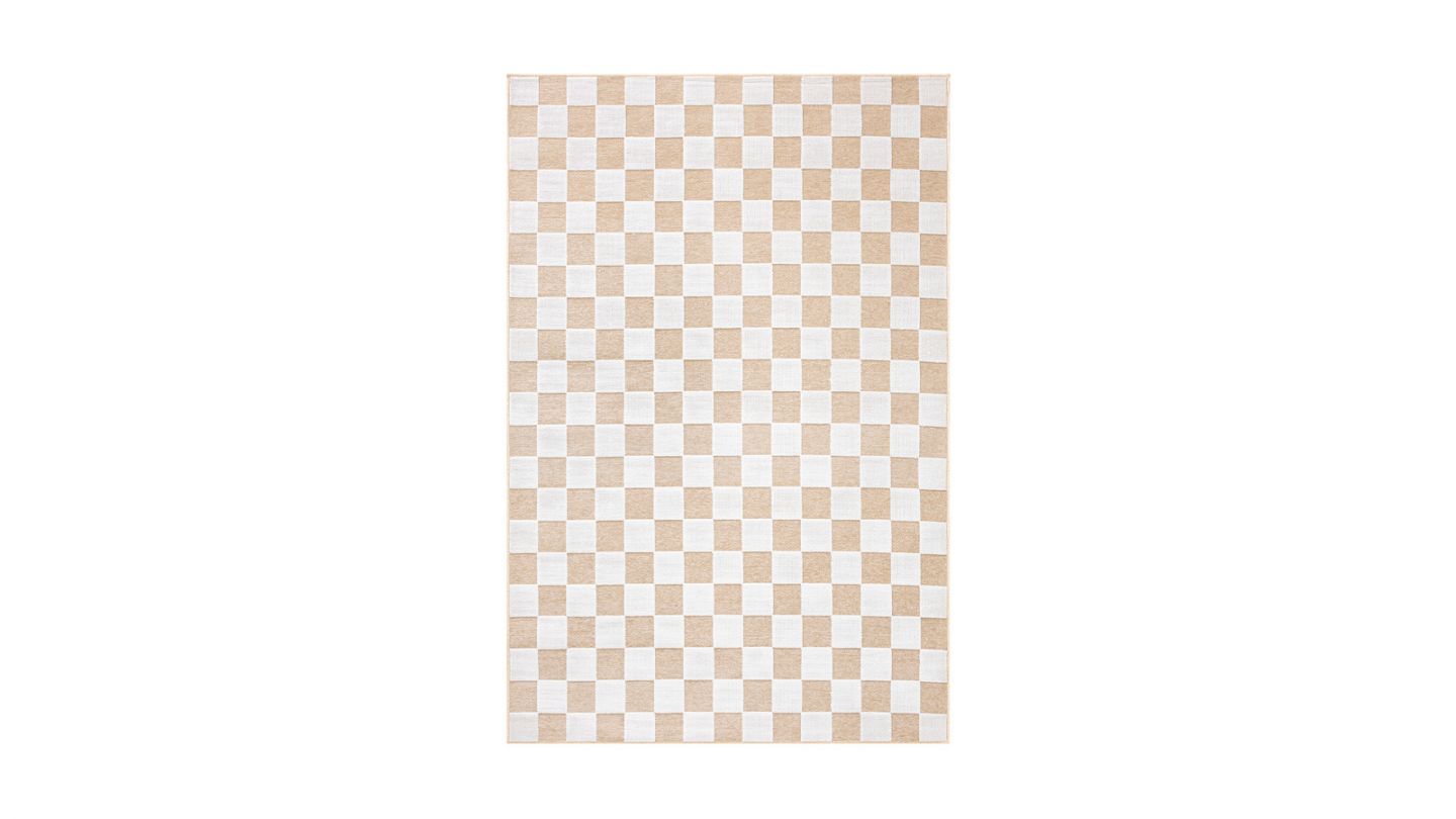 Tapis damier gris et blanc 240x340 cm - Hollis