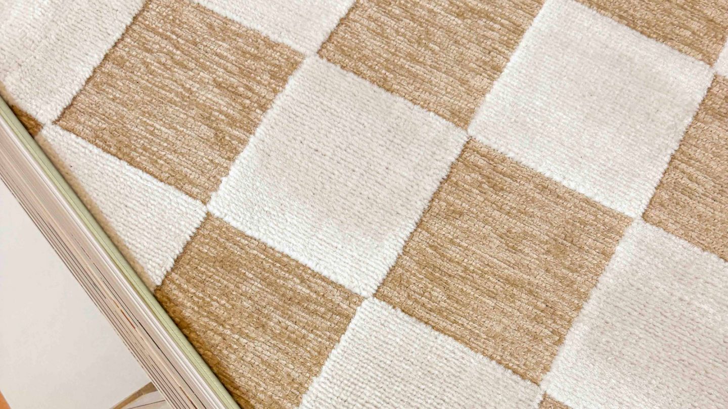 Tapis damier gris et blanc 240x340 cm - Hollis