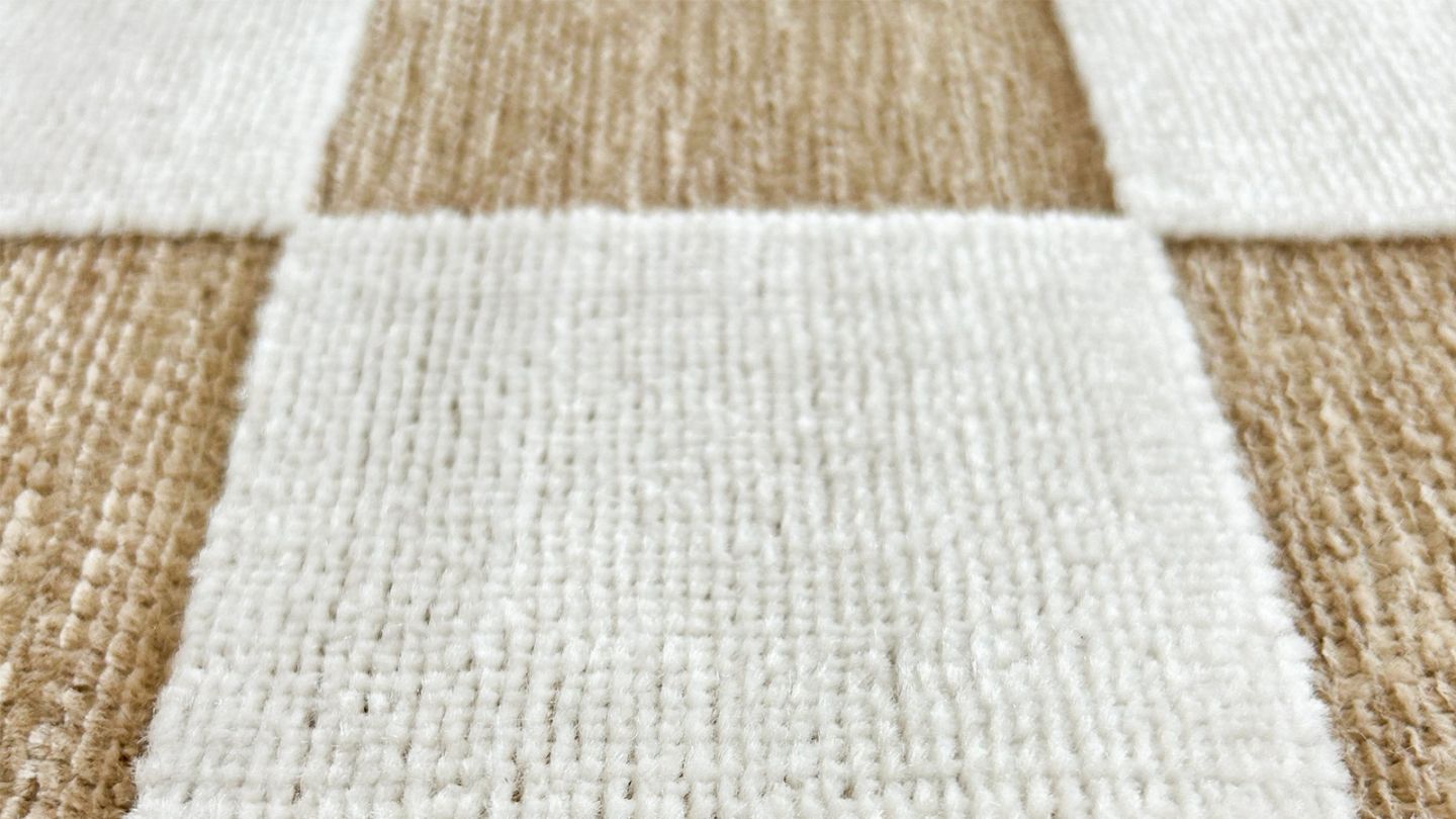 Tapis damier gris et blanc 240x340 cm - Hollis