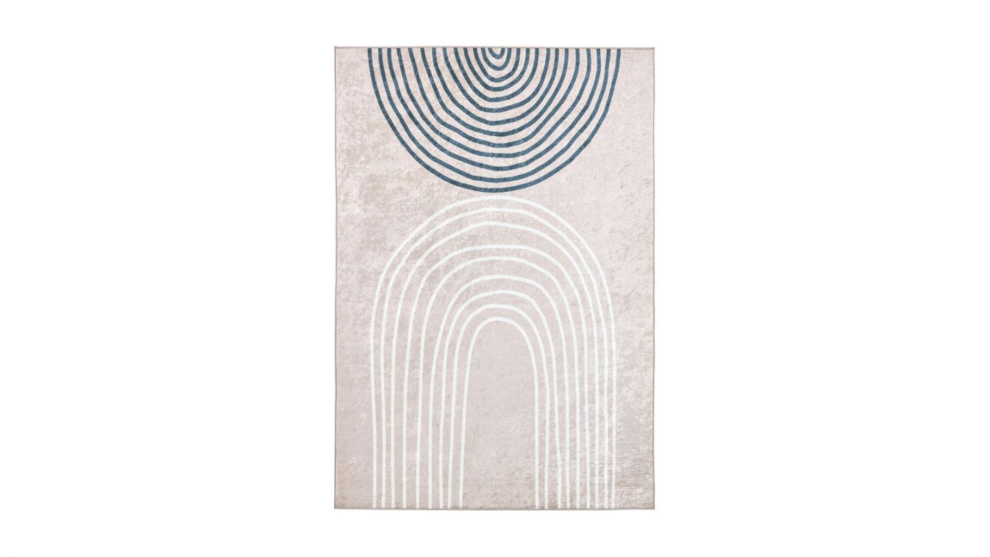 Tapis motif arc-de-cercle grège 200x290 cm - Valetta