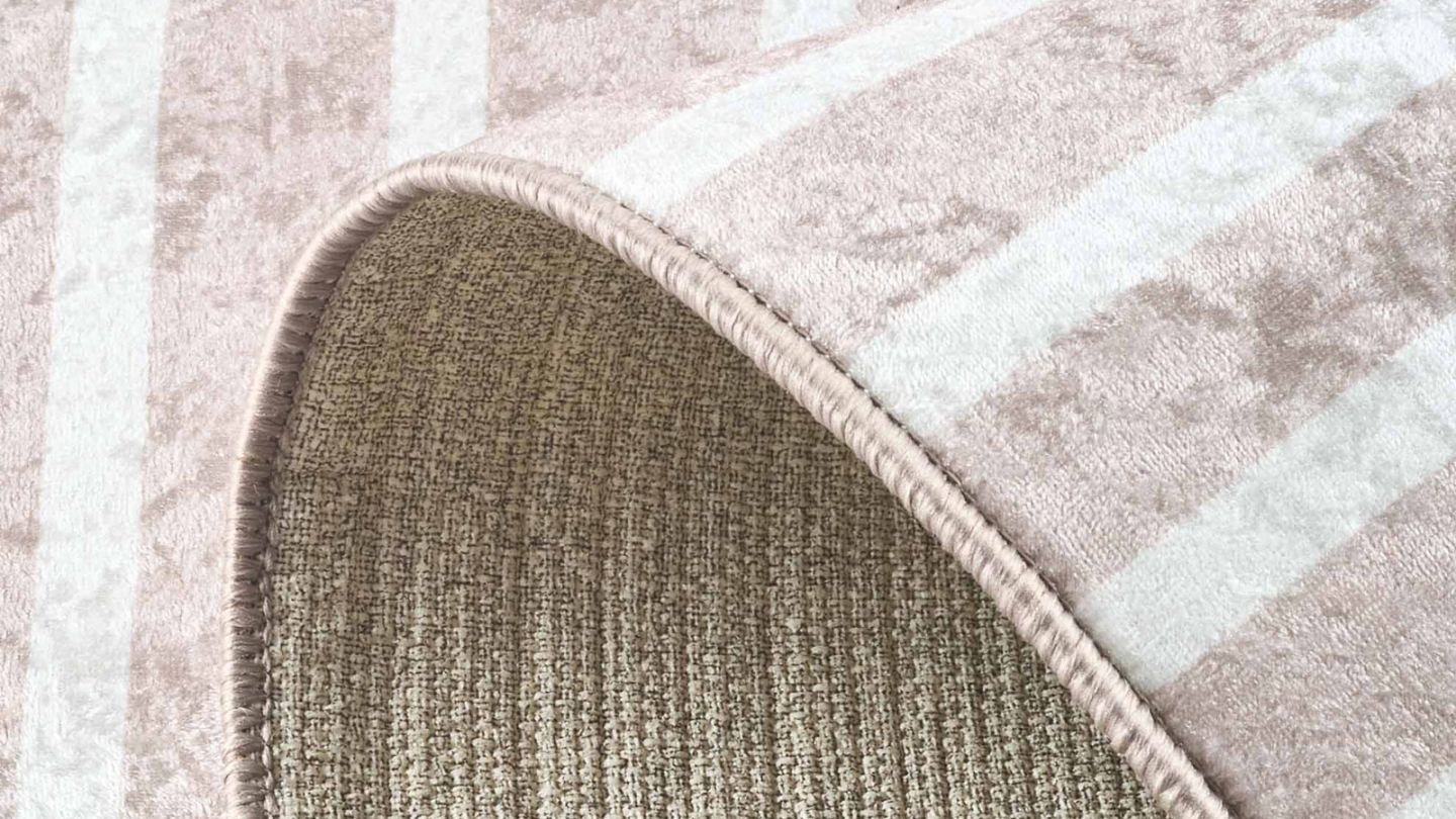 Tapis motif arc-de-cercle grège 200x290 cm - Valetta