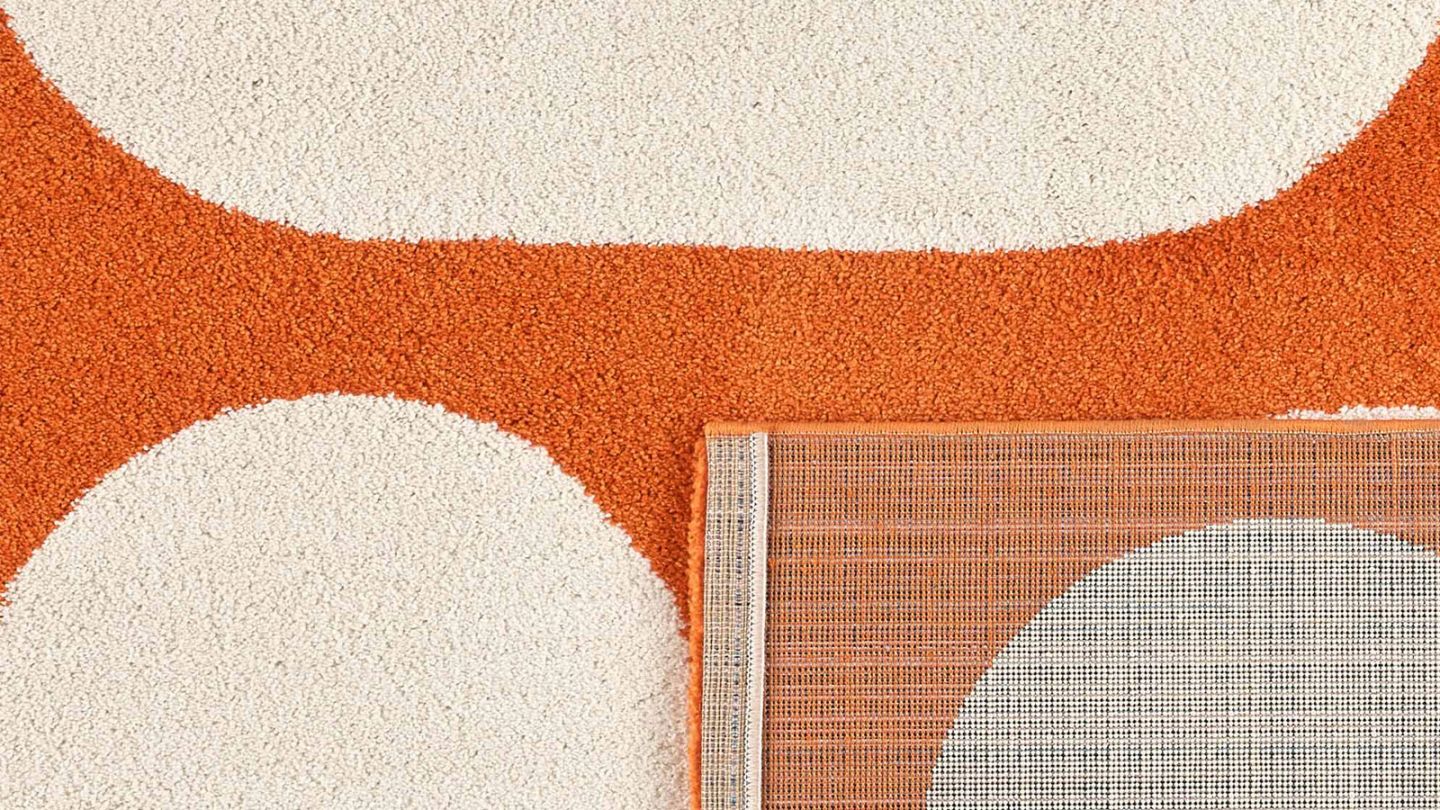 Tapis rétro années 70 orange 200x280 cm - Almafi