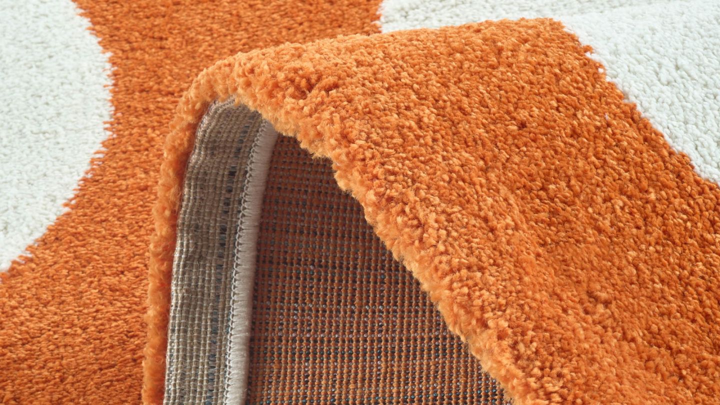 Tapis rétro années 70 orange 200x280 cm - Almafi
