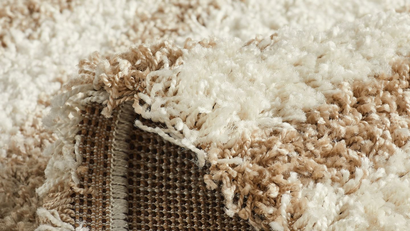 Tapis shaggy motif arc beige 120x160 cm - Calypso