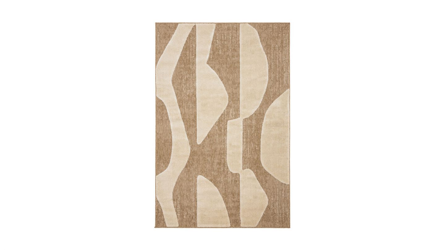 Tapis géométrique abstrait blanc 160x230 cm - Briar