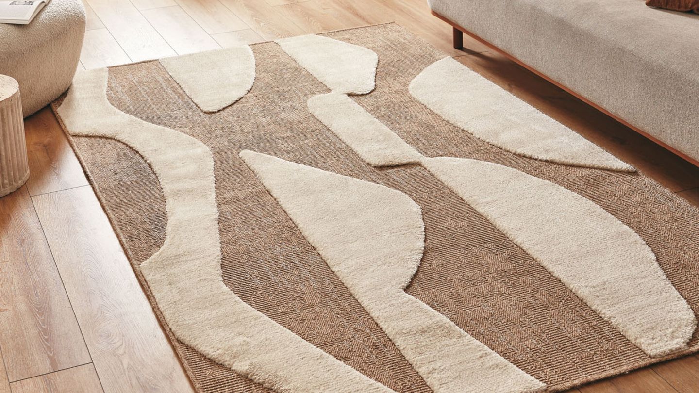 Tapis géométrique abstrait blanc 160x230 cm - Briar