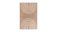 Tapis aspect jute motif arc-de-cercle beige 200x290 cm - Juno