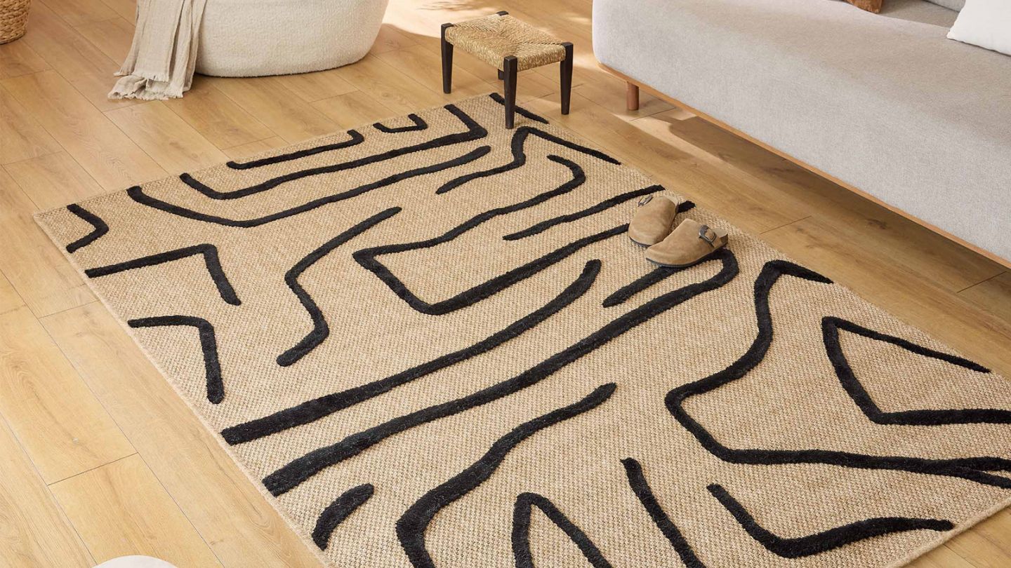 Tapis minimaliste jute blanc 80x150 cm - Noah