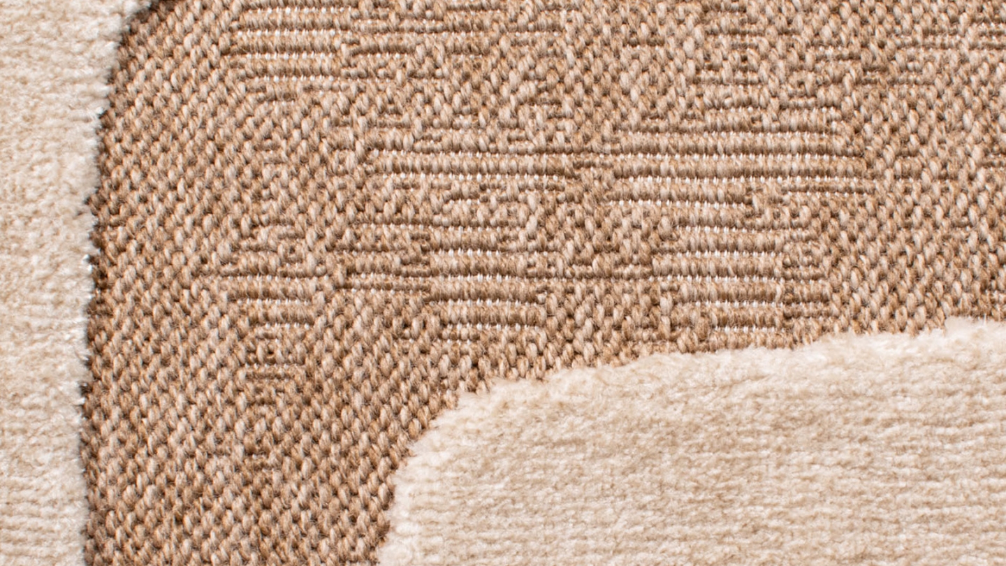 Tapis abstrait minimaliste blanc 160x230 cm - Fallon