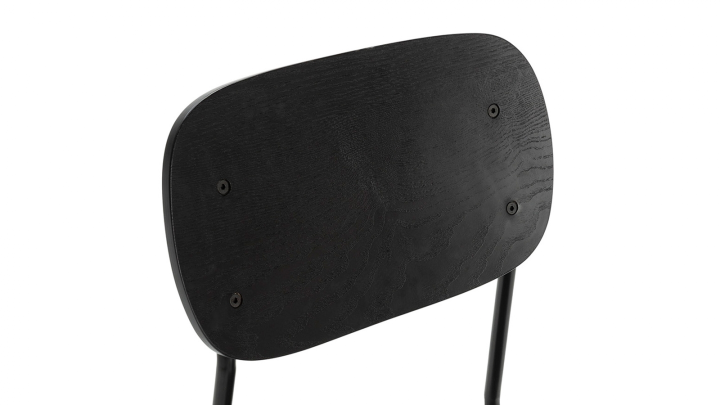 Lot de 2 chaises effet bois noir - Eken