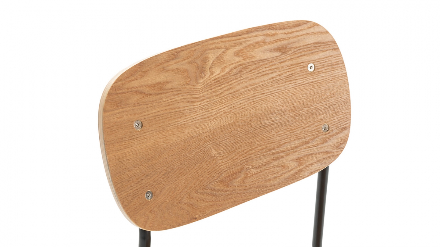Lot de 2 chaises effet bois bois - Eken