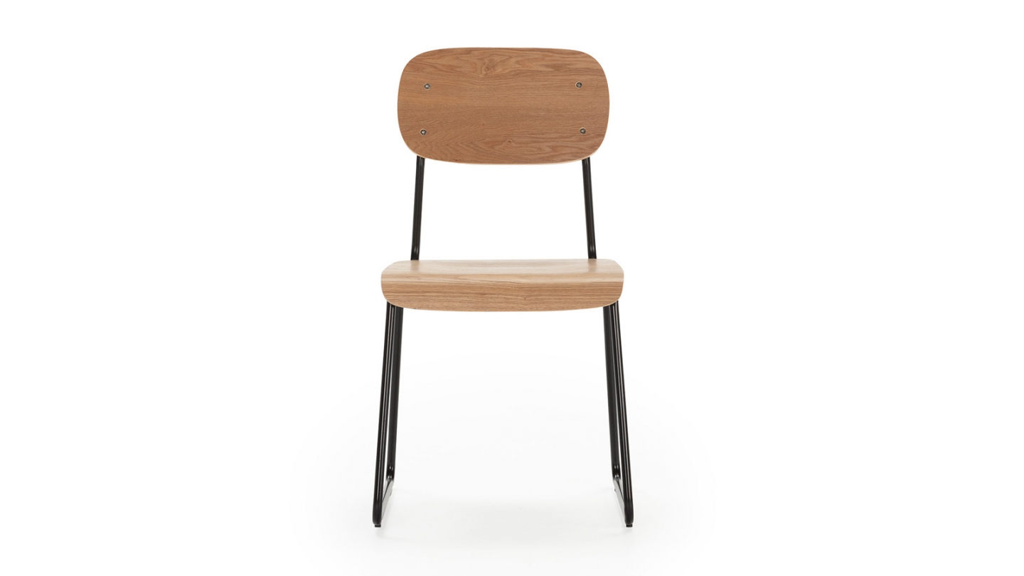 Lot de 2 chaises effet bois bois - Eken