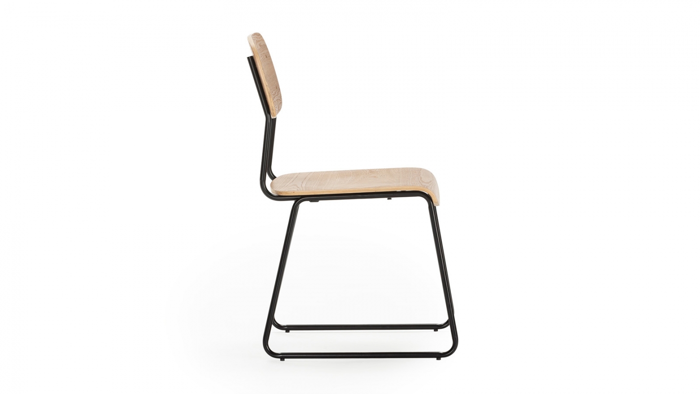 Lot de 2 chaises effet bois bois - Eken