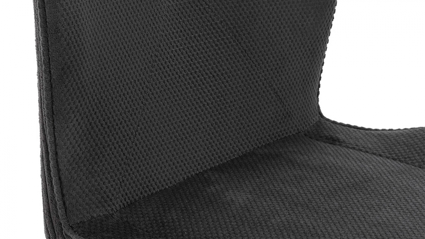 Lot de 2 chaises en velours côtelé noir - Lykke