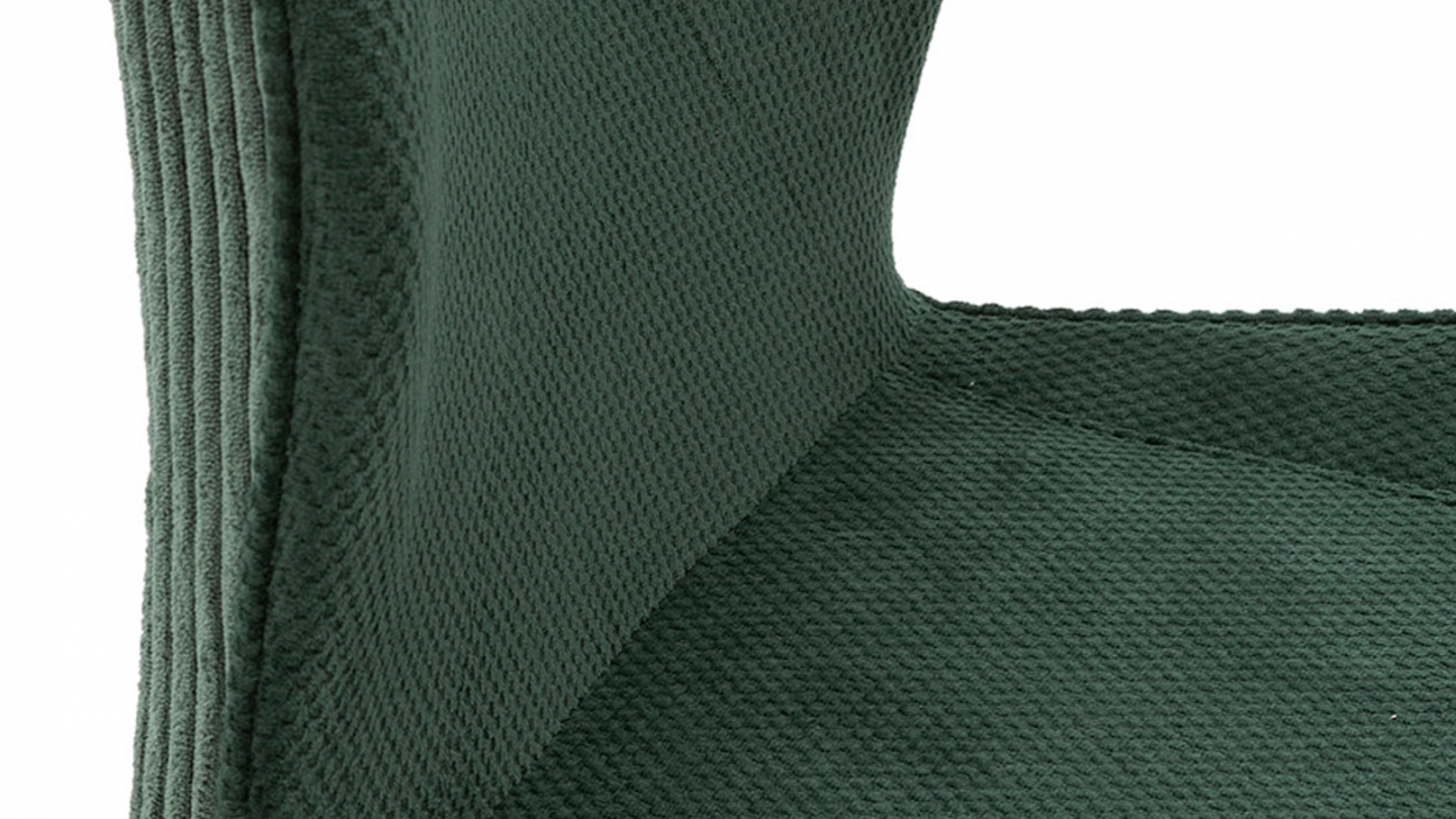 Lot de 2 chaises en velours côtelé vert - Lykke