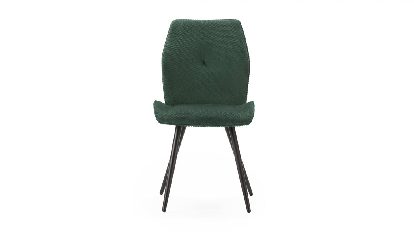 Lot de 2 chaises en velours côtelé vert - Lykke