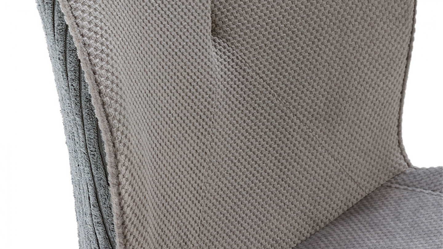 Lot de 2 chaises en velours côtelé gris - Lykke
