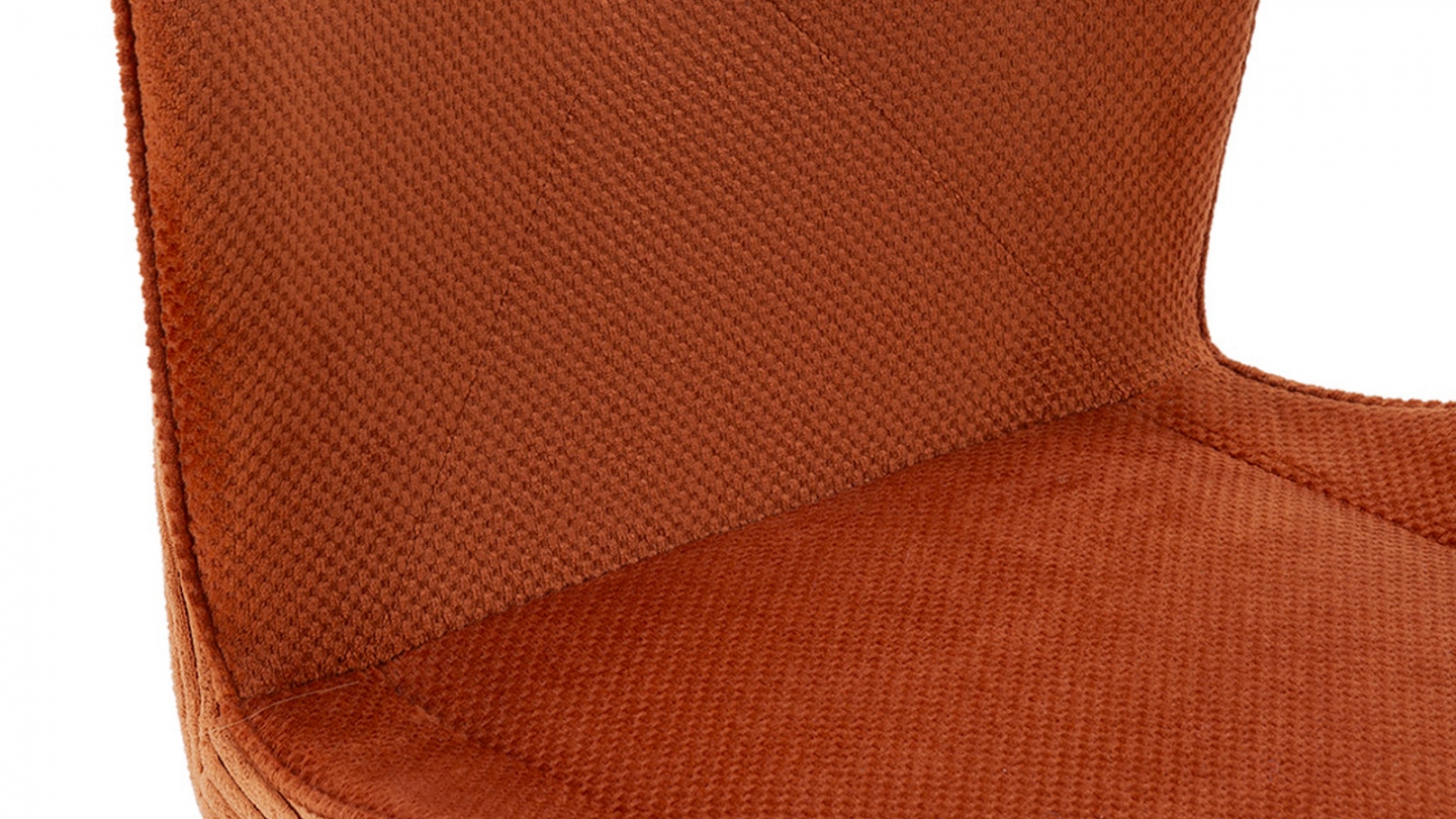 Lot de 2 chaises en velours côtelé rouille - Lykke