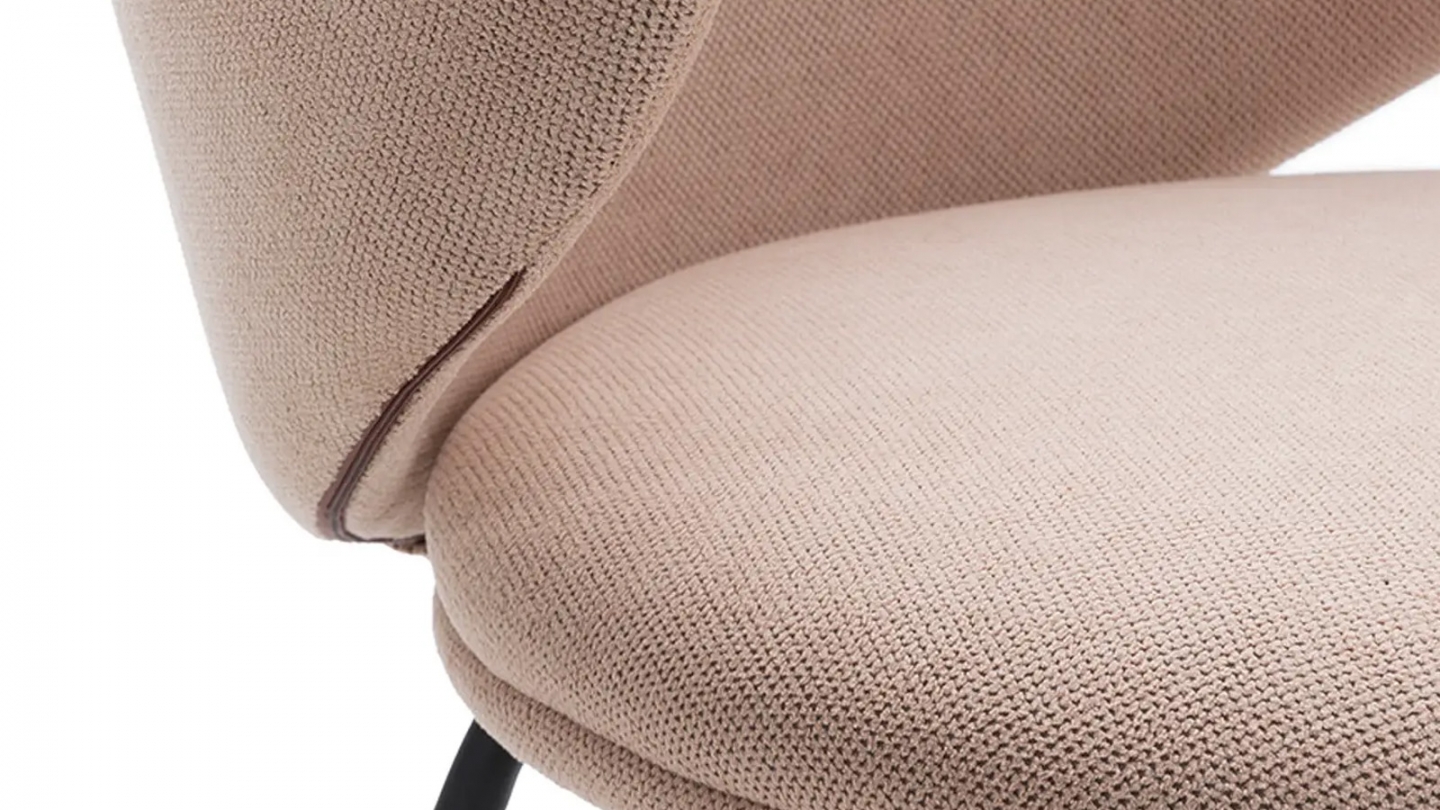 Lot de 2 chaises en tissu rose pâle - Cocoon