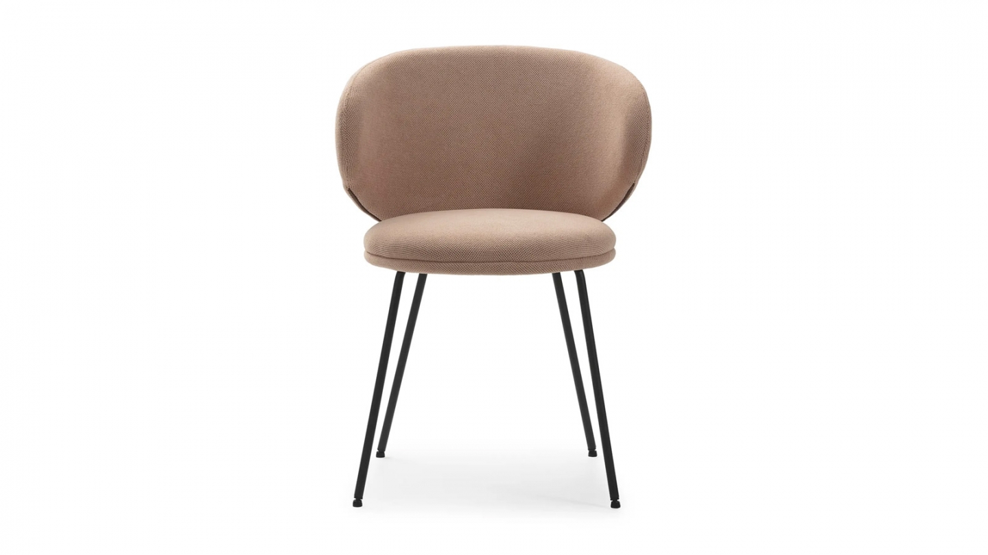 Lot de 2 chaises en tissu rose pâle - Cocoon