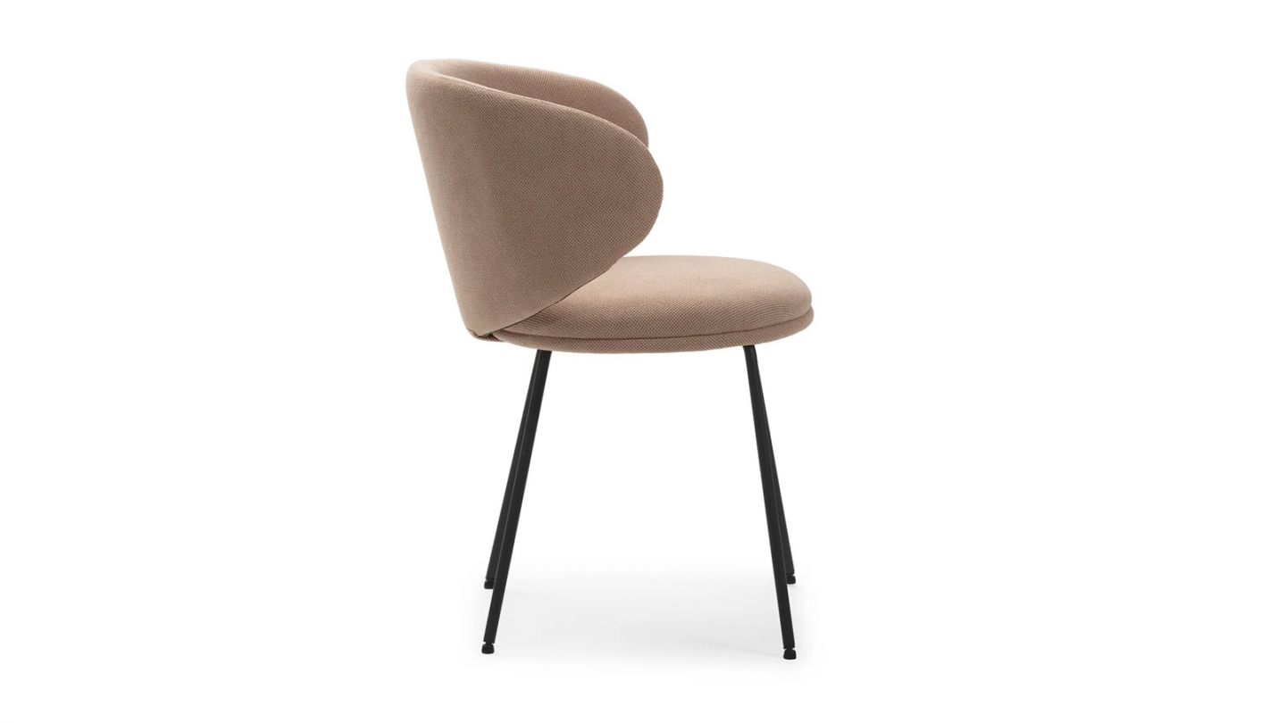 Lot de 2 chaises en tissu rose pâle - Cocoon