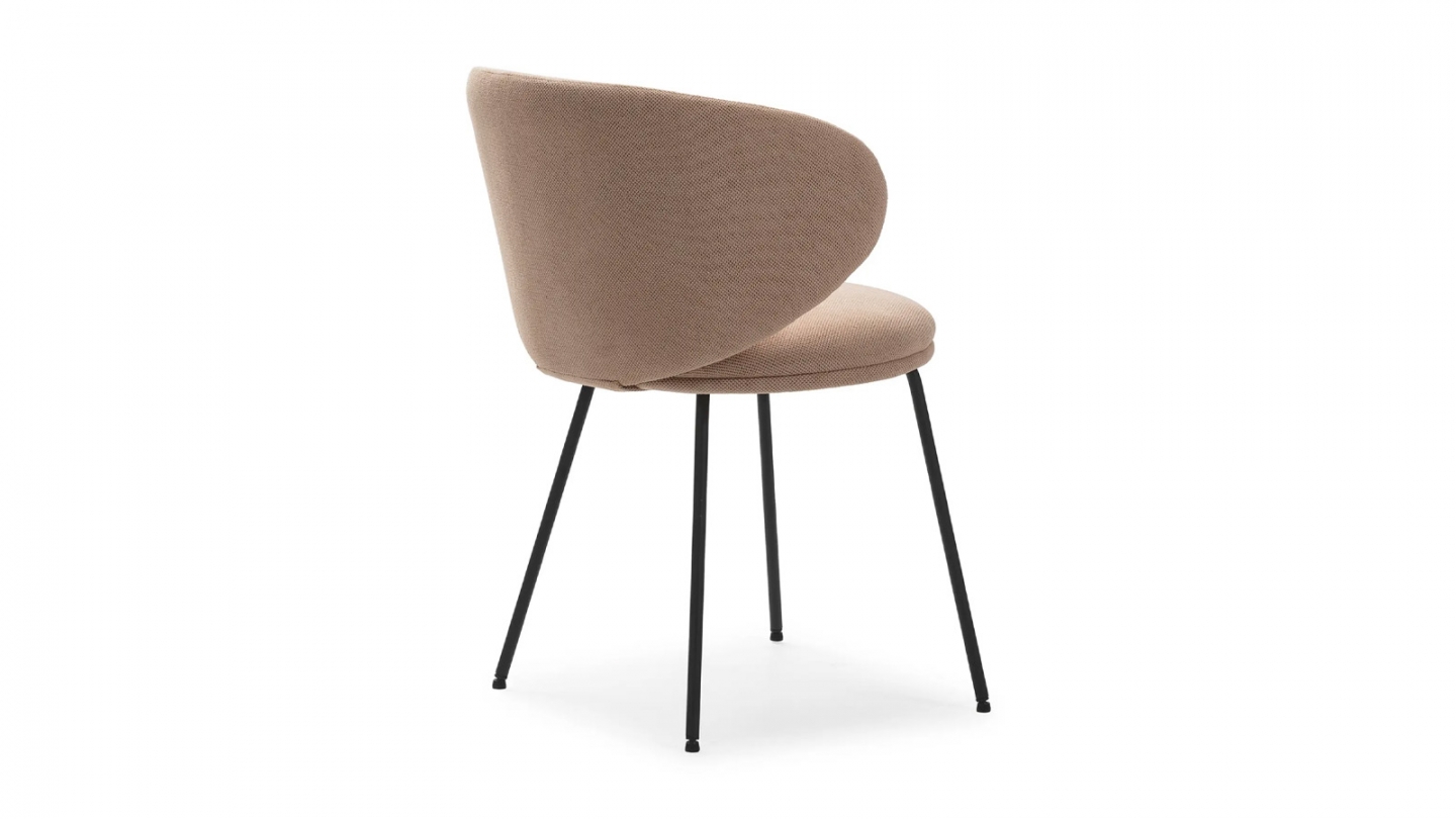 Lot de 2 chaises en tissu rose pâle - Cocoon