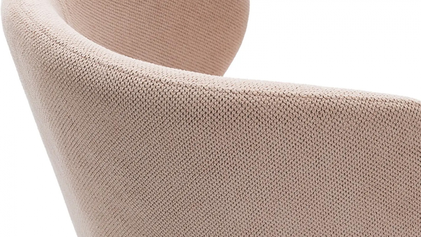 Lot de 2 tabourets de bar en tissu rose pâle - Cocoon