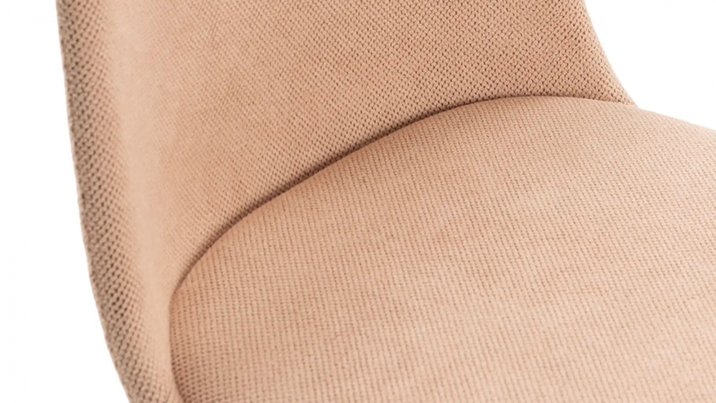 Lot de 4 chaises en tissu rose pâle - Haven