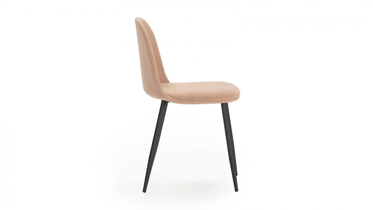 Lot de 4 chaises en tissu rose pâle - Haven